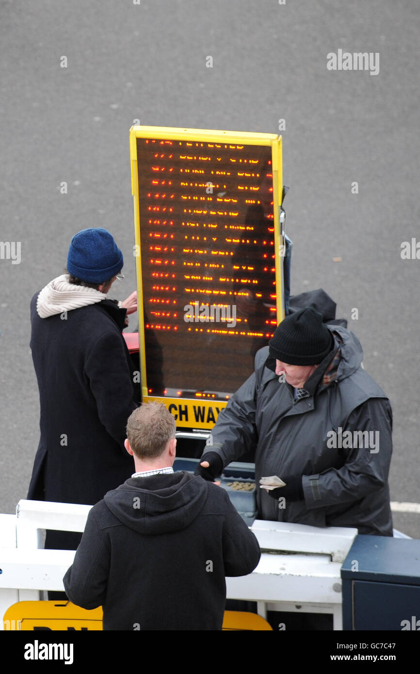 Horse Racing - Leicester Racecourse Foto Stock