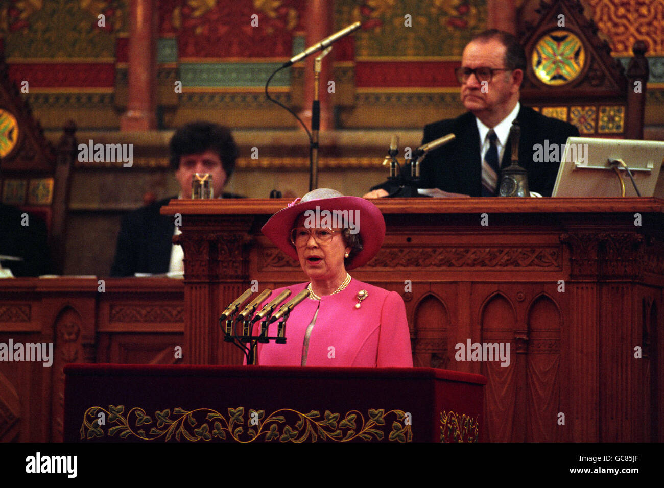 Royalty - Queen Elizabeth II Visita di Stato in Ungheria Foto Stock