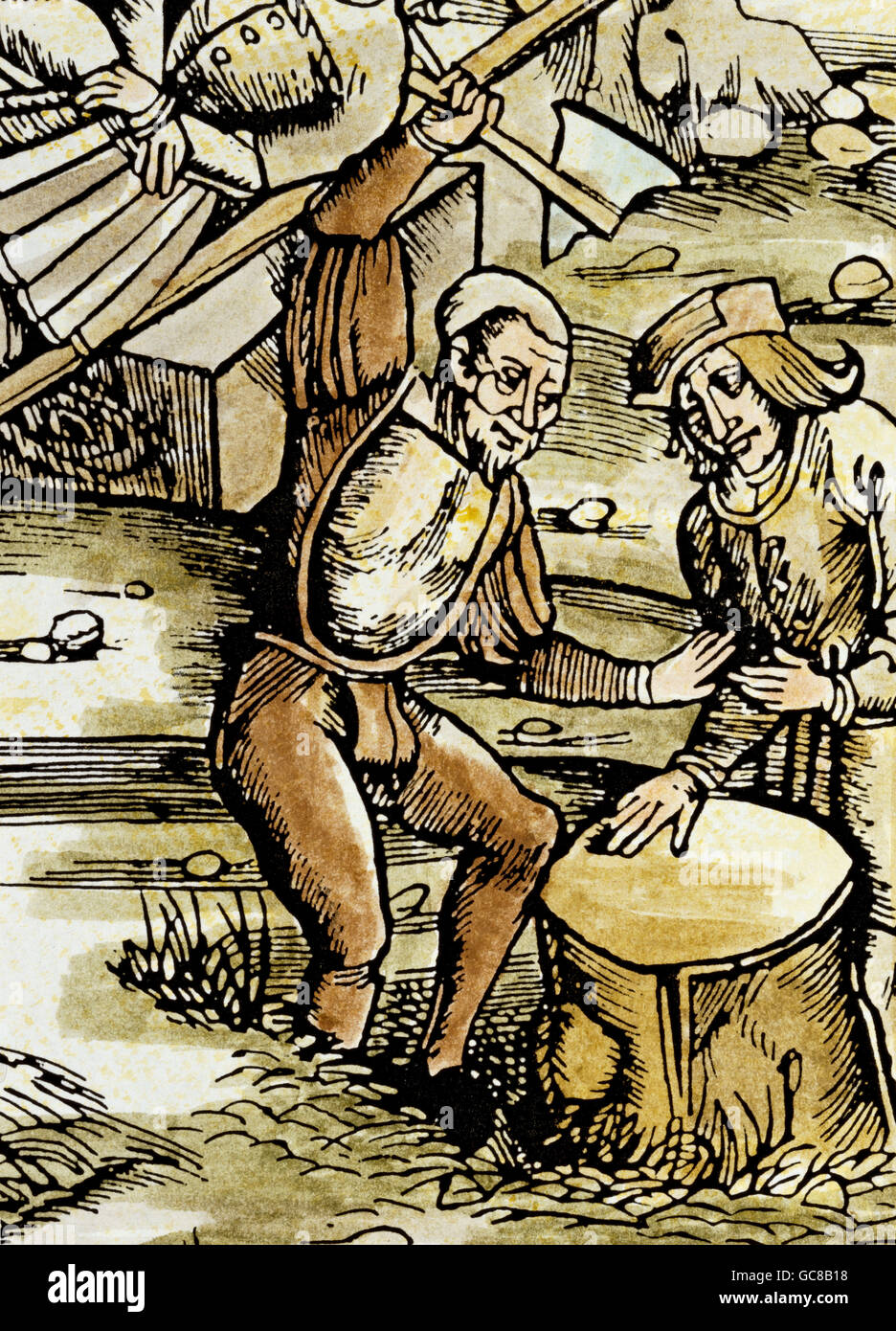 giustizia, sanzioni, hacking down the hand, taglio di legno colorato, 'Layenspiegel' di Ulrich Tengler, Augusta, 1509, dettaglio, collezione privata, , diritti aggiuntivi-clearences-non disponibile Foto Stock