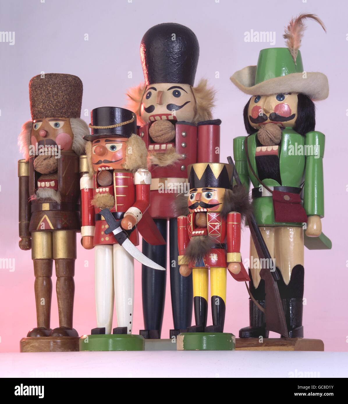 Natale, nutcracker, arte popolare stile di Monte ore, Germania-Est, circa 1975, diritti aggiuntivi-clearences-non disponibile Foto Stock