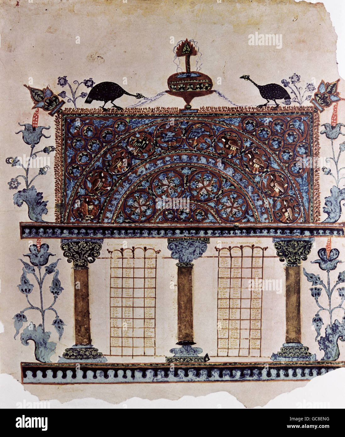 Belle arti, medioevo, Armenia, Albero della Vita, miniaturizzati, Armeno vangelo libro, del XIII secolo, Freer Gallery, Washington DC, Foto Stock