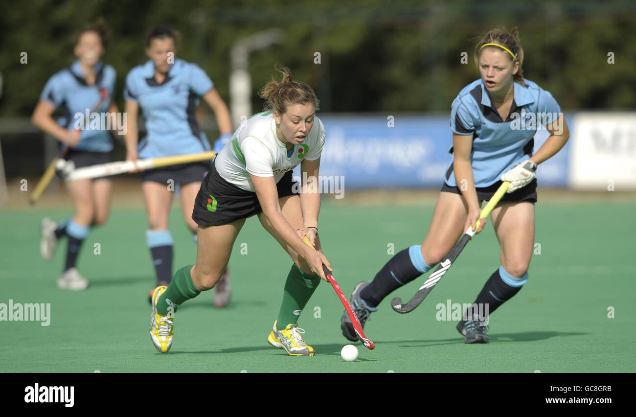 Natasha Brennan di Canterbury durante la loro partita della EHL Premier League alla Polo Farm di Canterbury, Kent, il 17 ottobre 2009. Foto Stock