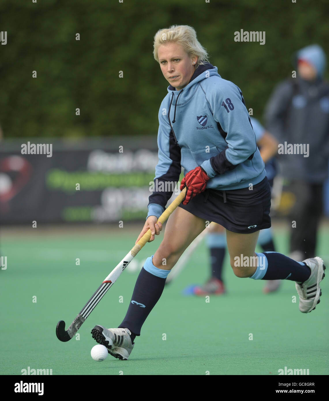Hockey - EHL Premier League - Canterbury / Reading HC - Polo Farm. Reading's Alex Danson prima della partita della EHL Premier League alla Polo Farm di Canterbury, Kent, 17 ottobre 2009. Foto Stock