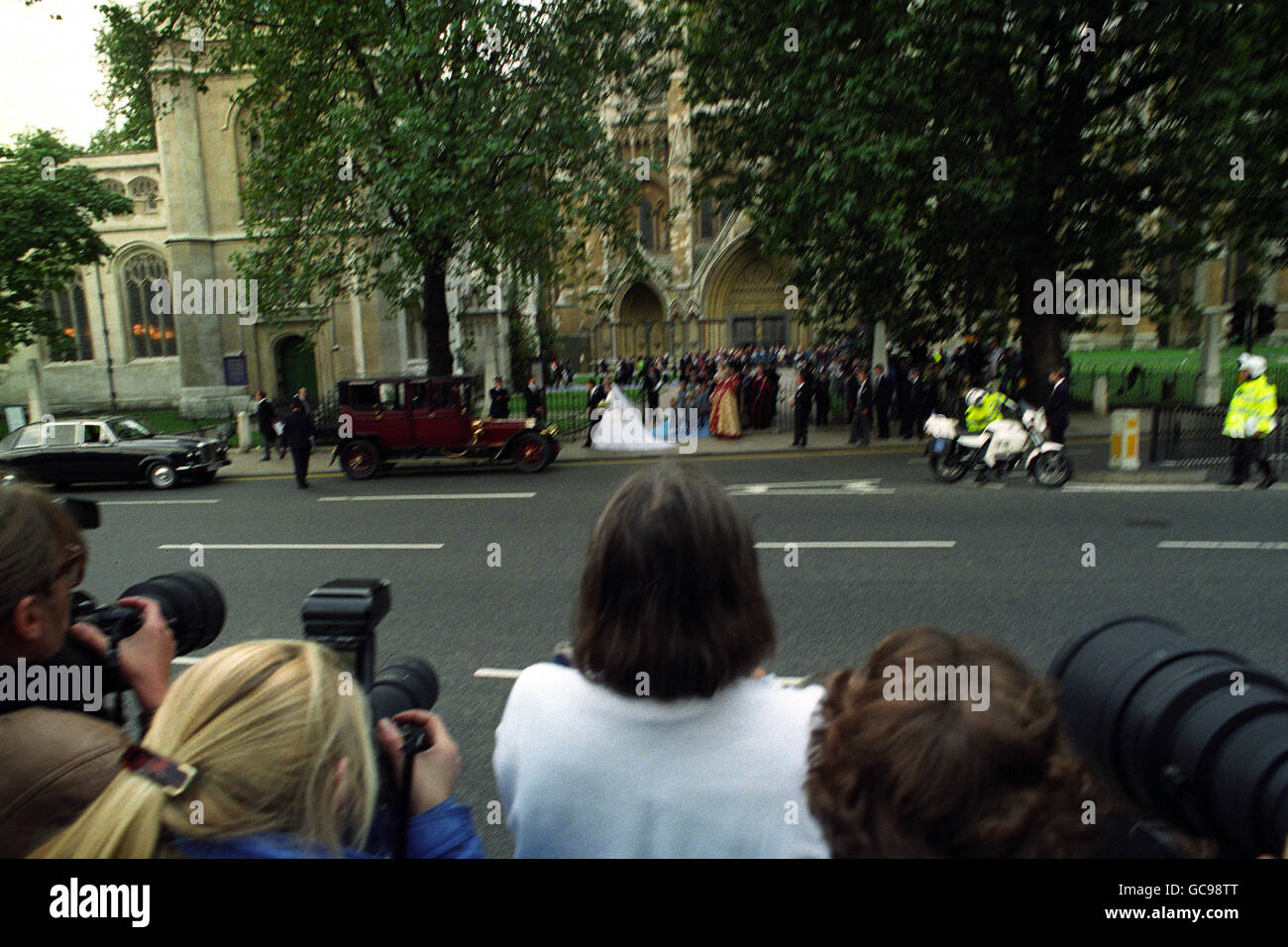 Royalty - il visconte Linley e l'on. Serena Stanhope Wedding - Londra Foto Stock