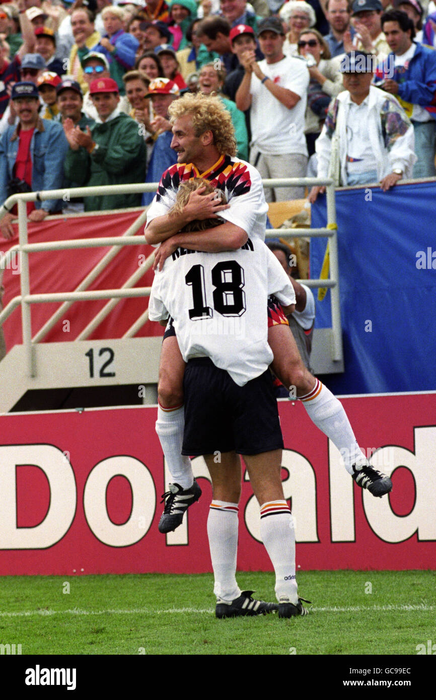 Calcio - Coppa del Mondo FIFA USA 1994 - Round di 16 - Germania v Belgio - Soldier Field di Chicago Foto Stock