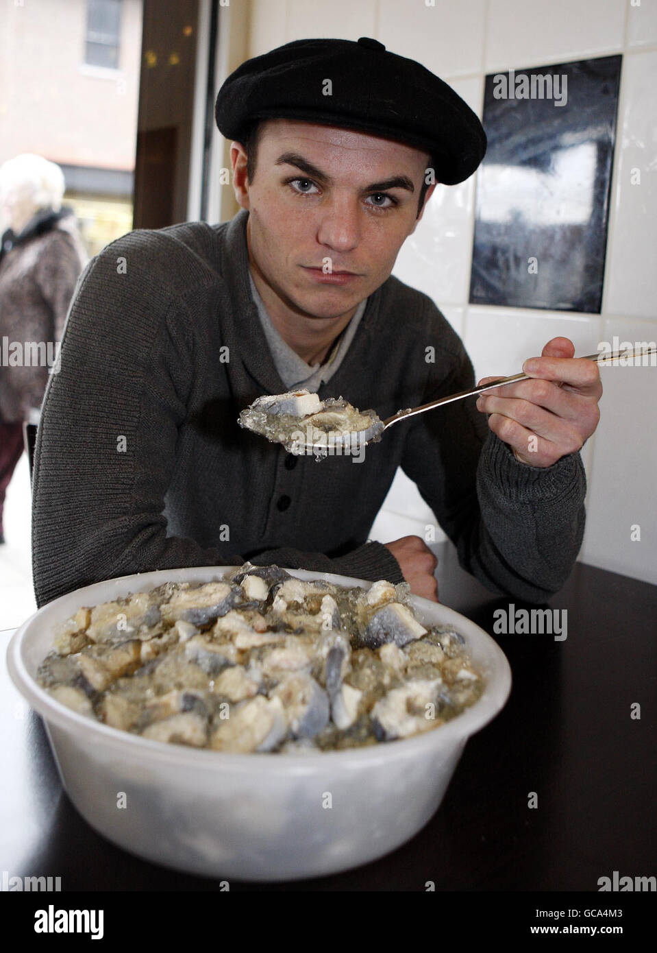 Boxing - Kevin Mitchell Press Conference - Roy's Pie and Mash. Kevin Mitchell durante una conferenza stampa a Roy's Pie and Mash, Hornchurch. Foto Stock