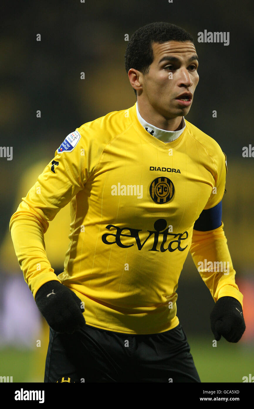 Calcio - Dutch Eredivisie - Roda JC Kerkrade v Sparta Rotterdam - Parkstad Limburg Stadion. Anouar Hadouir, Roda JC Kerkrade Foto Stock