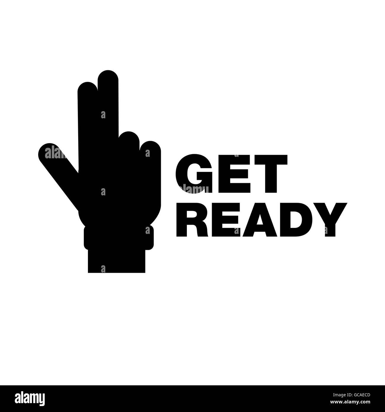 Concetto con mano il gesto della pistola Illustrazione Vettoriale