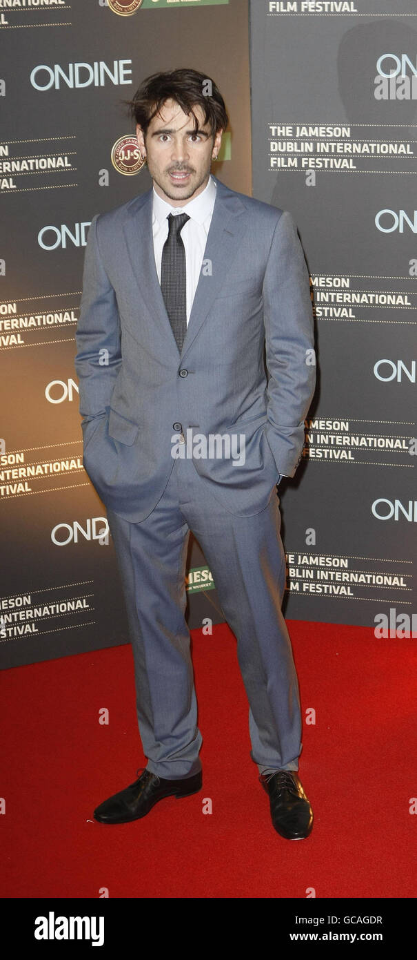 Colin Farrell partecipa alla prima europea del nuovo film di Neil Jordan, Ondine, al Savoy Cinema di Dublino, in occasione dell'apertura del Jameson Dublin International Film Festival. Foto Stock