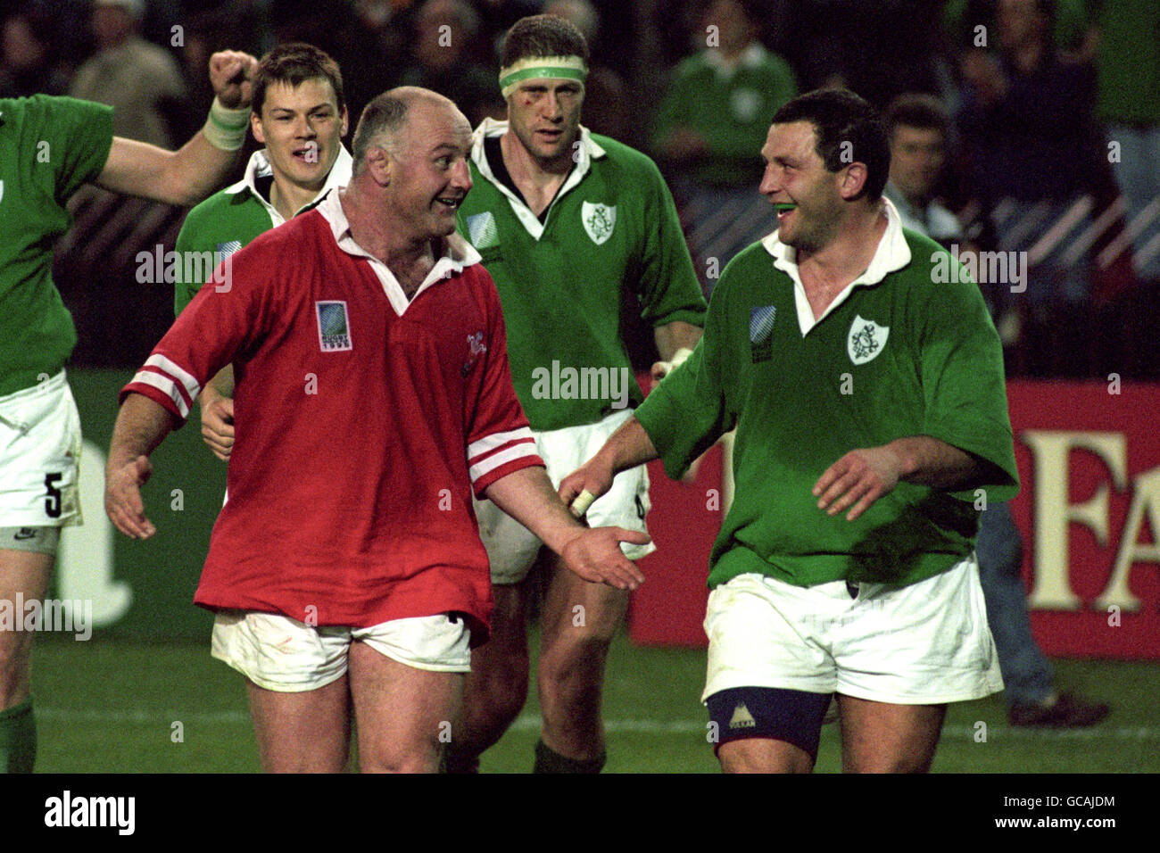 Il Rugby - Coppa del Mondo Sud Africa 1995 - Pool C - Irlanda v Galles -  Ellis Park di Johannesburg Foto stock - Alamy