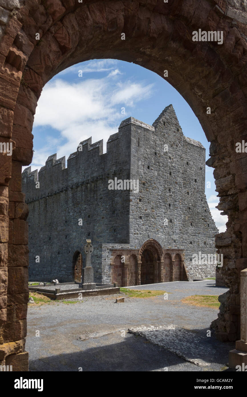 Le rovine della Cattedrale di Ardfert nella Contea di Kerry in Repubblica di Irlanda. Foto Stock