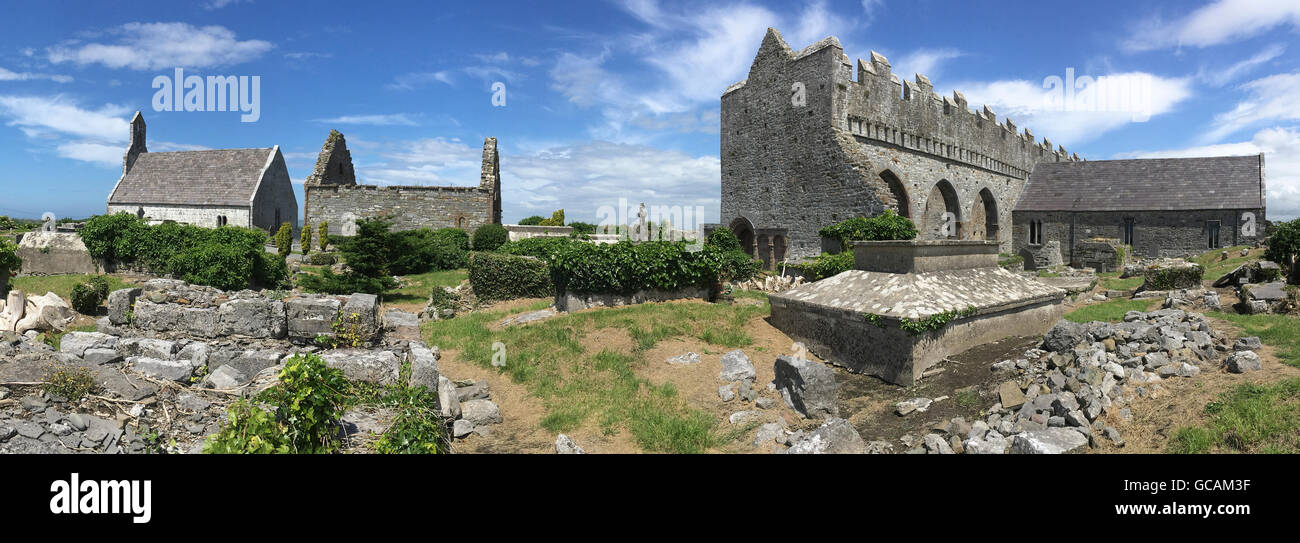 Le rovine della Cattedrale di Ardfert nella Contea di Kerry in Repubblica di Irlanda. Foto Stock
