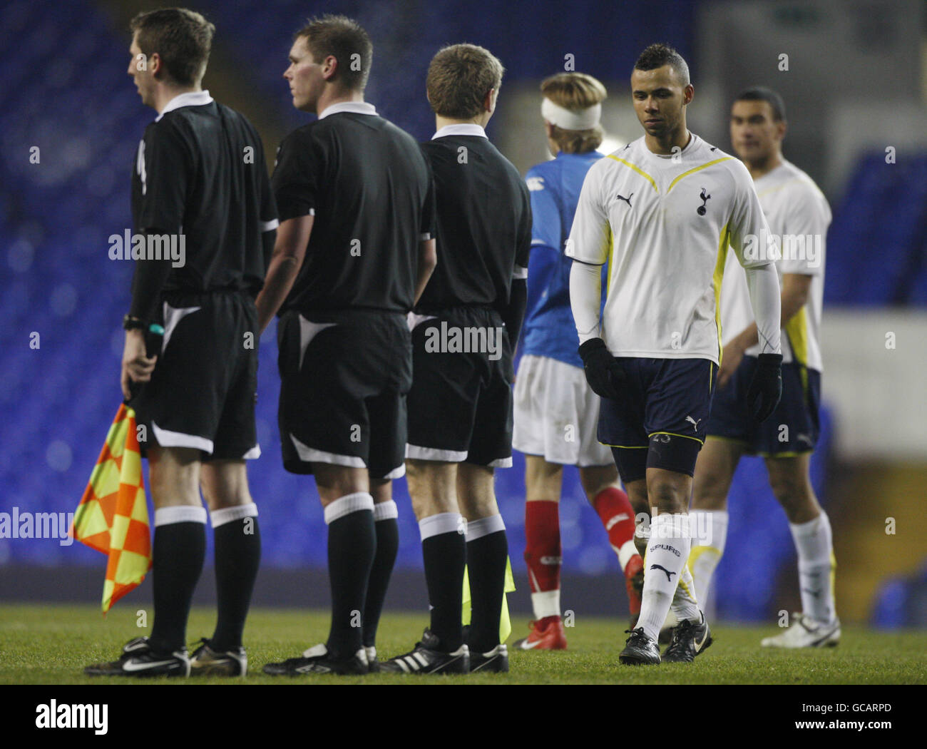 Calcio - fa Youth Cup - Fourth Round - Tottenham Hotspur v Portsmouth - White Hart Lane. John Bostock di Tottenham Hotspur mostra il suo rifiuto dopo la sconfitta contro Portsmouth del 1-0 Foto Stock