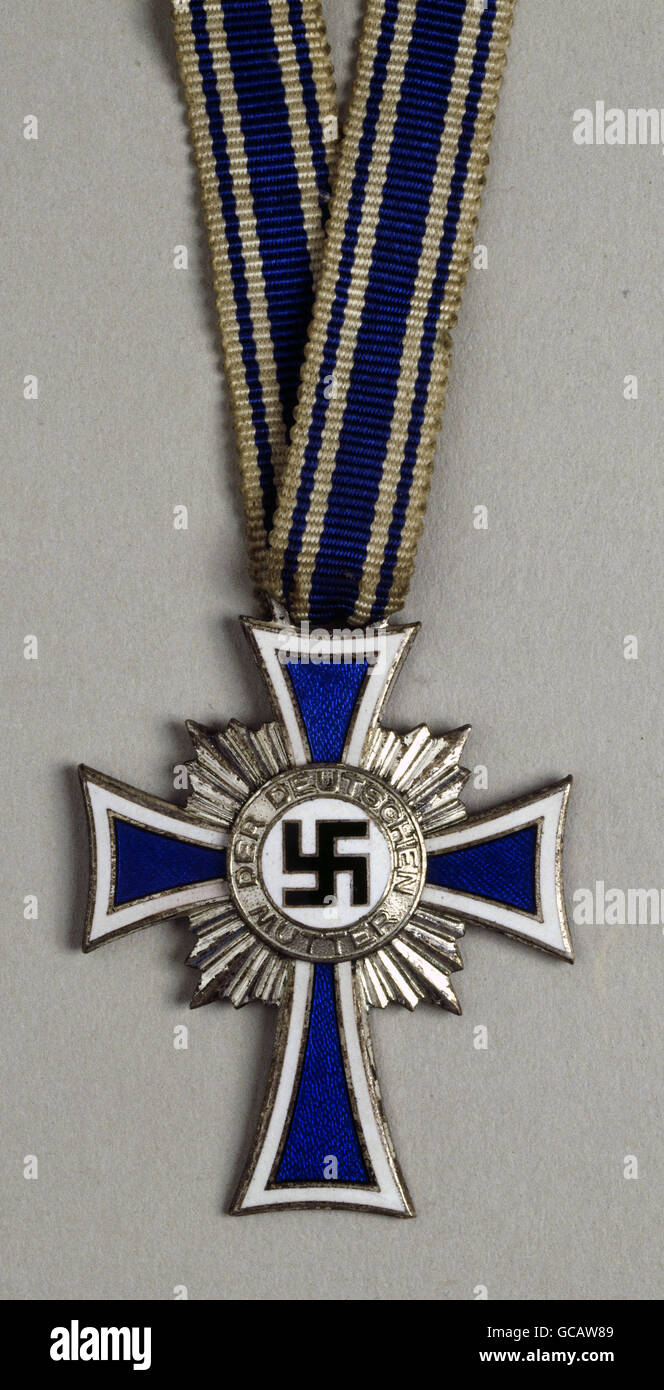 Medals, Germania nazista, croce onoraria per la madre tedesca, 1938