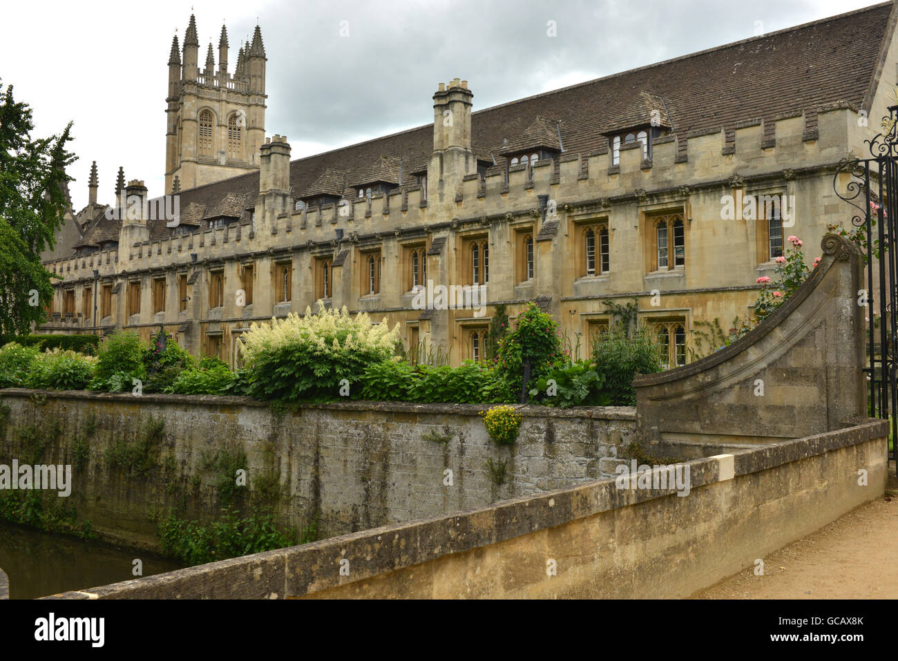 La costruzione presso il Magdalen College di Oxford Inghilterra REGNO UNITO Foto Stock