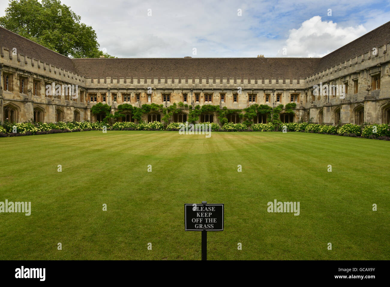 I chiostri il Magdalen College di Oxford University England Regno Unito Foto Stock