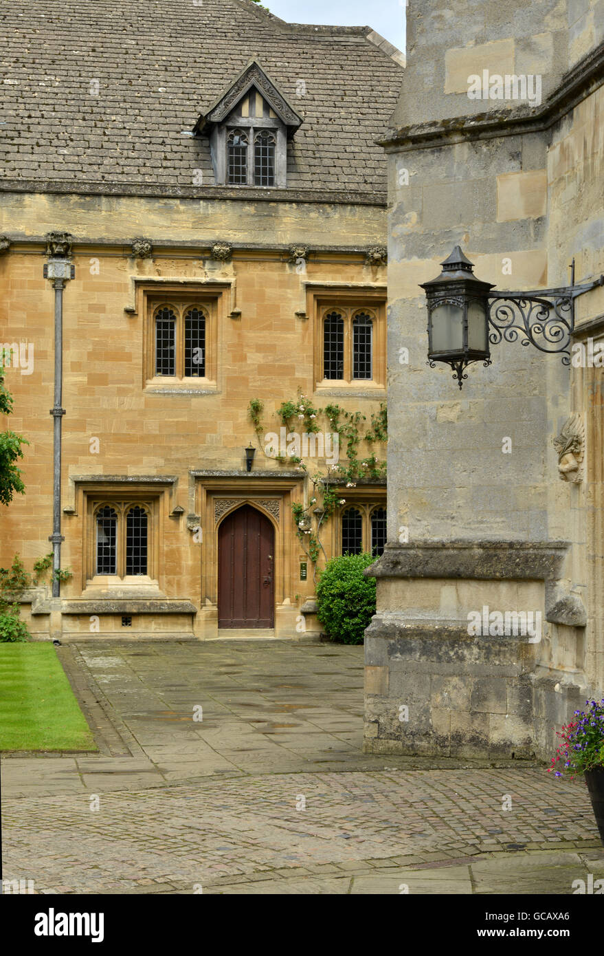 Courtyard Magdalen College di Oxford University England Regno Unito Foto Stock