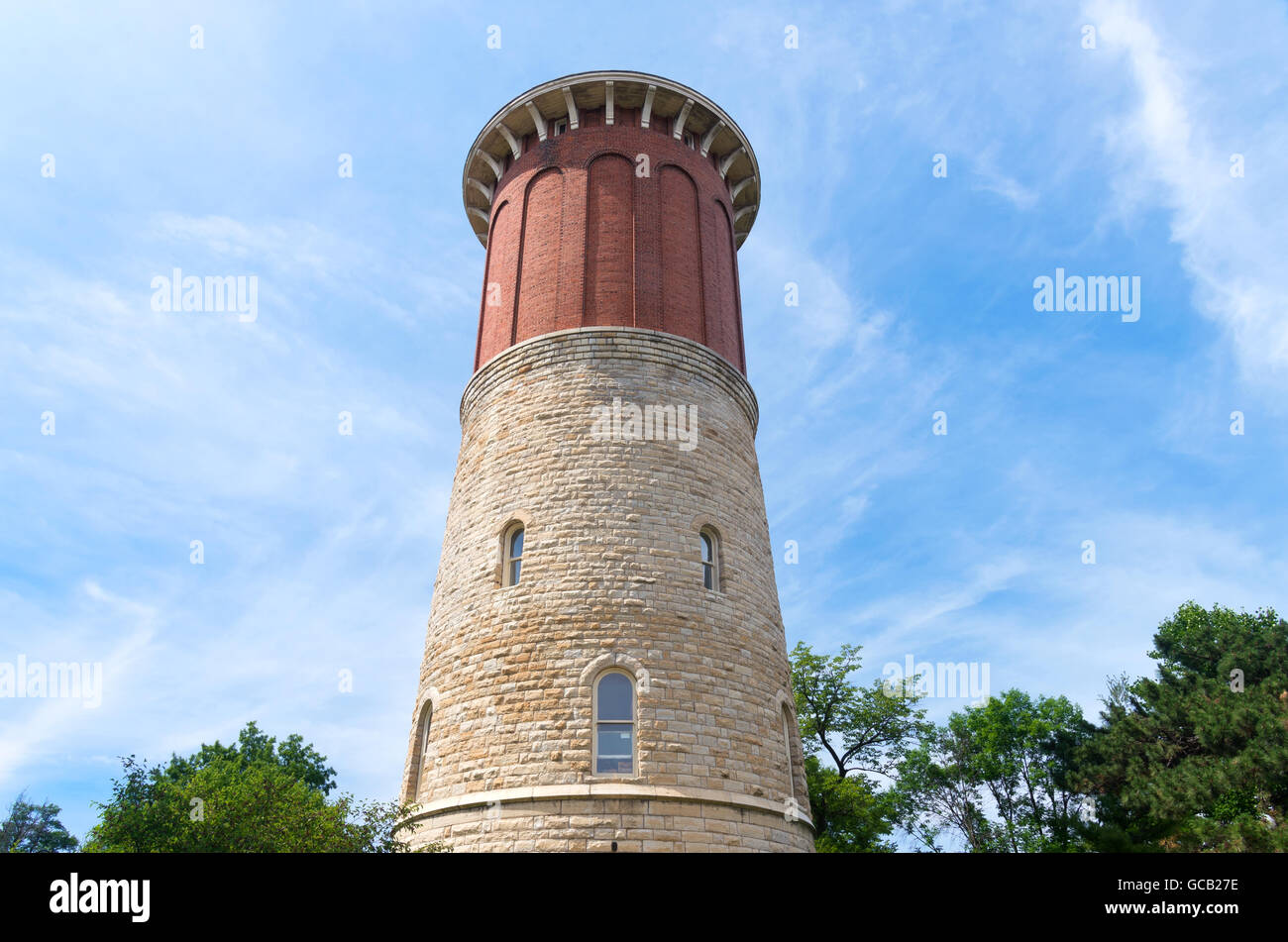Acqua torre sul registro nazionale dei luoghi storici in western molle un sobborgo di Chicago in Illinois contea di Cook Foto Stock