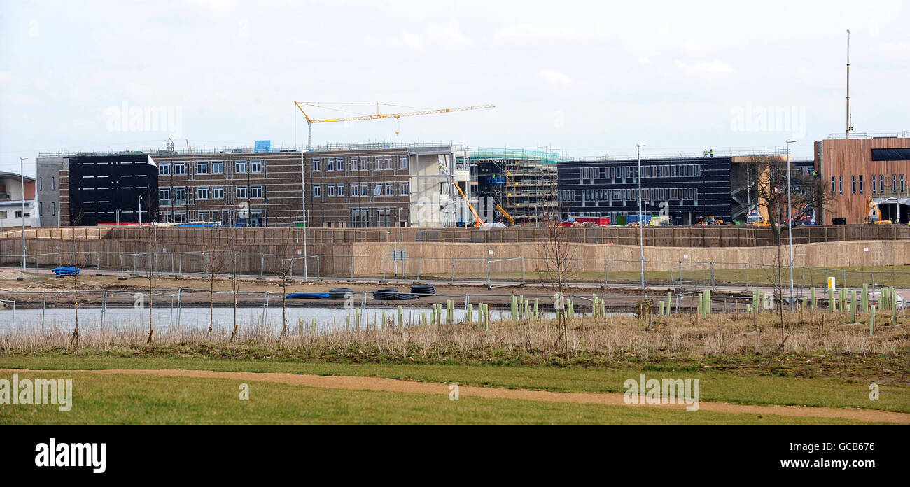 I lavori di costruzione si svolgono presso il nuovo campus dell'Università di York, l'Heslington East Campus, sulla terra adiacente al campus principale. Il nuovo sviluppo comprenderà edifici accademici e di alloggi, nonché strutture sportive e comunitarie. Foto Stock