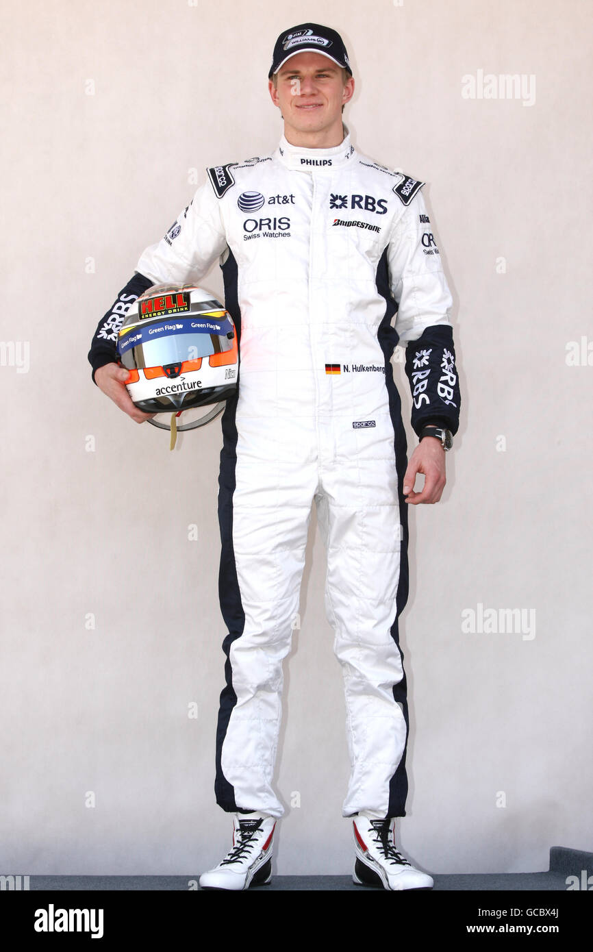 Niko Hulkenberg di Williams durante il Paddock Day al circuito Internazionale del Bahrain a Sakhir, Bahrain. Foto Stock