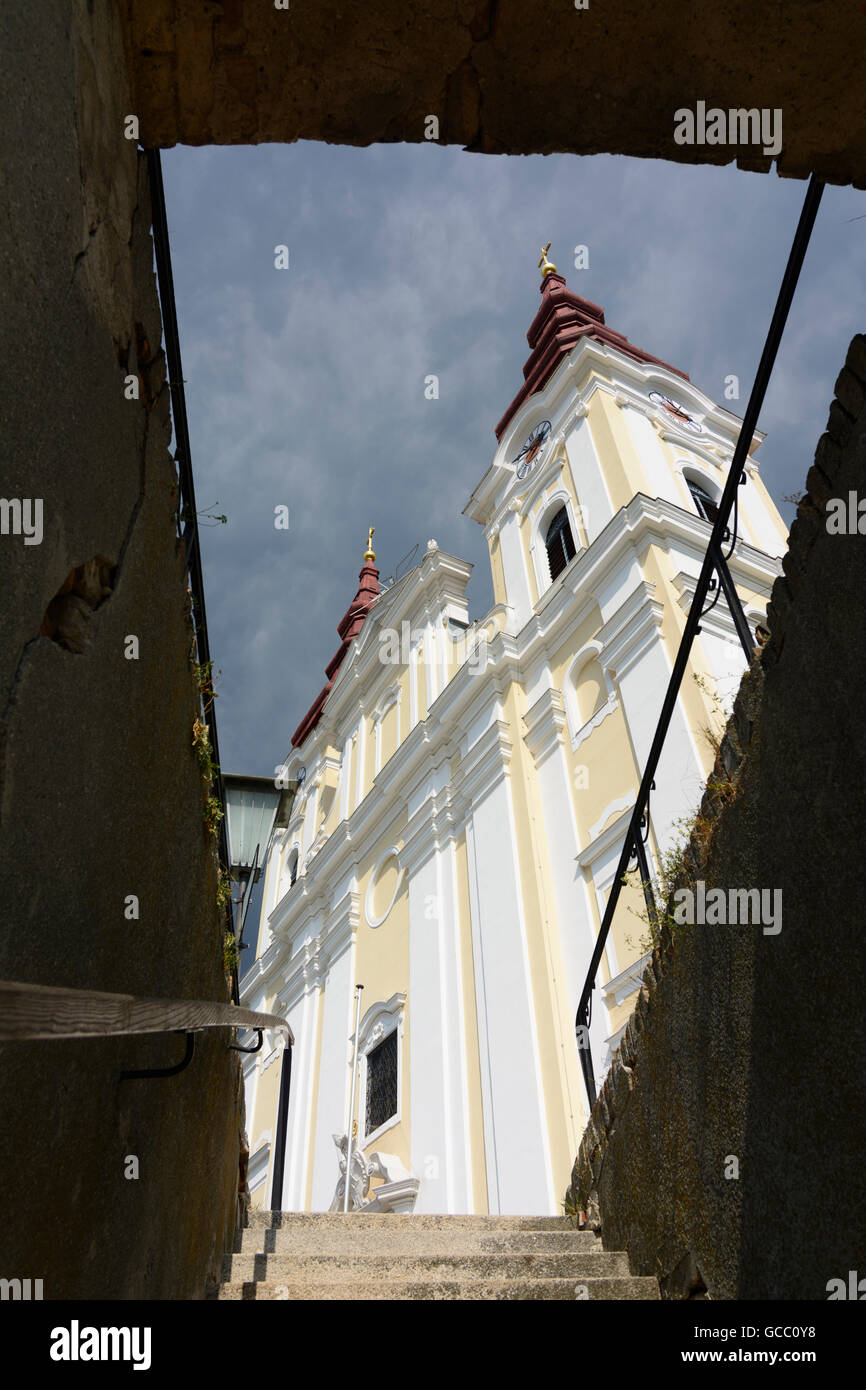 Chiesa Wullersdorf St. Georg Austria Niederösterreich, Austria inferiore Weinviertel Foto Stock