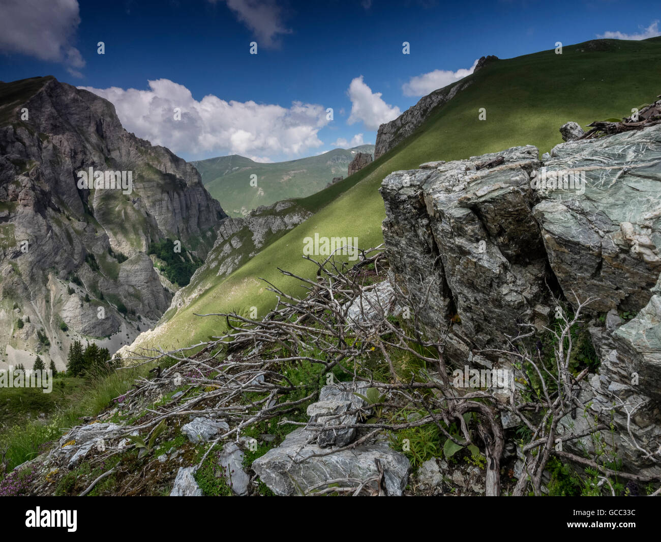 Picco Leshnica Gorna, Shara mountain, Macedonia Foto Stock