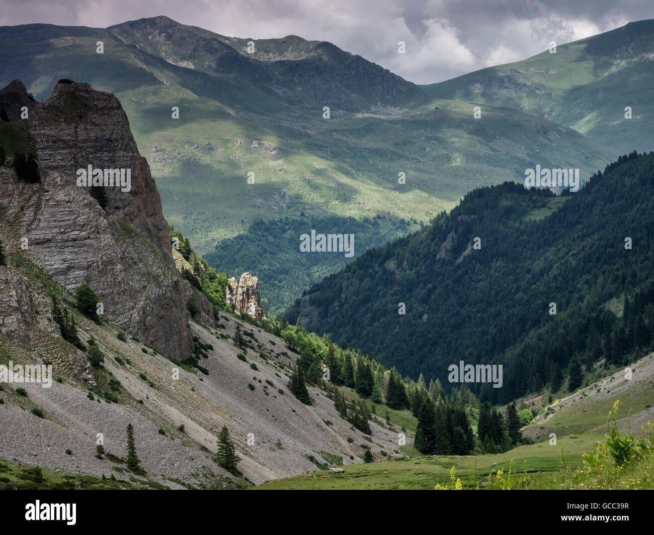 Parte dei picchi di Gorna Leshnica, Shara mountain, Macedonia Foto Stock
