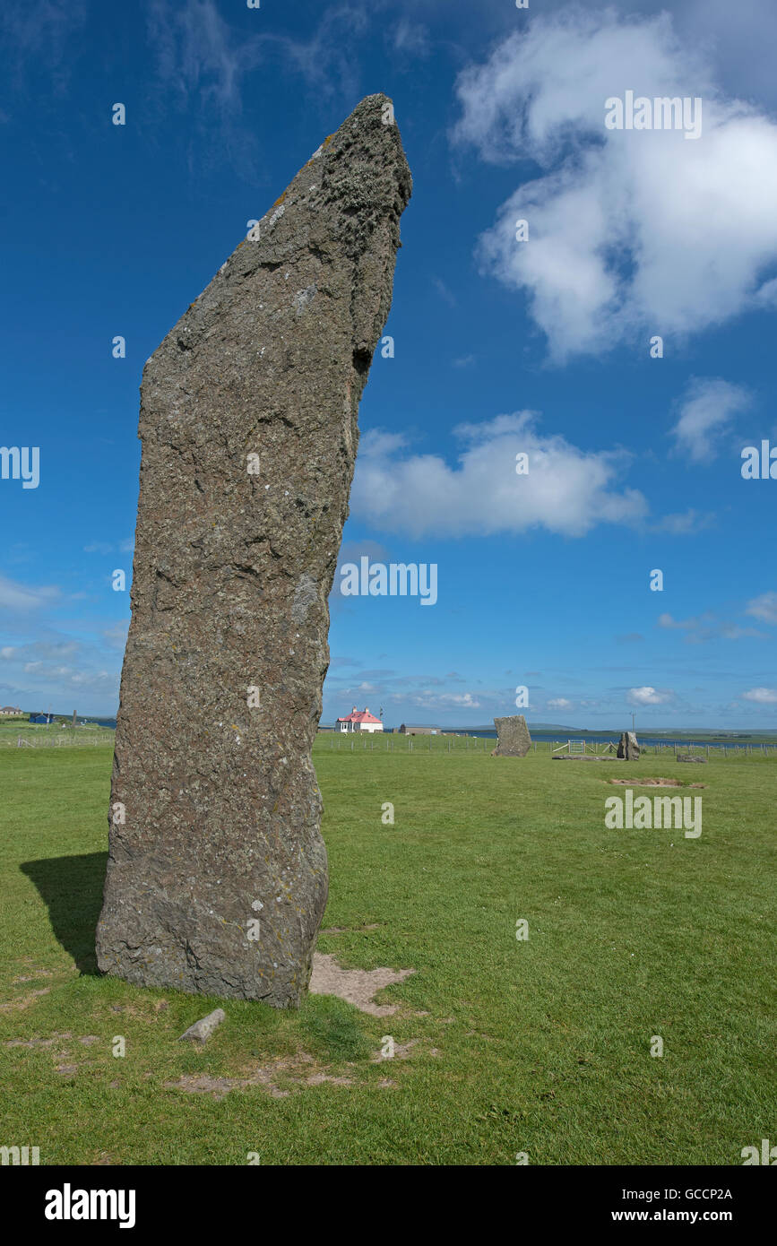 Severità pietre permanente entro il Sito Patrimonio Mondiale dell'UNESCO, cuore delle Orcadi neolitiche. 10,591. Foto Stock