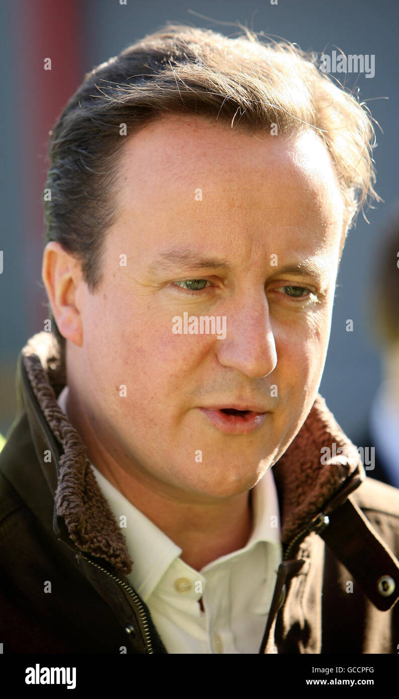 David Cameron visite porto di Tilbury Foto Stock