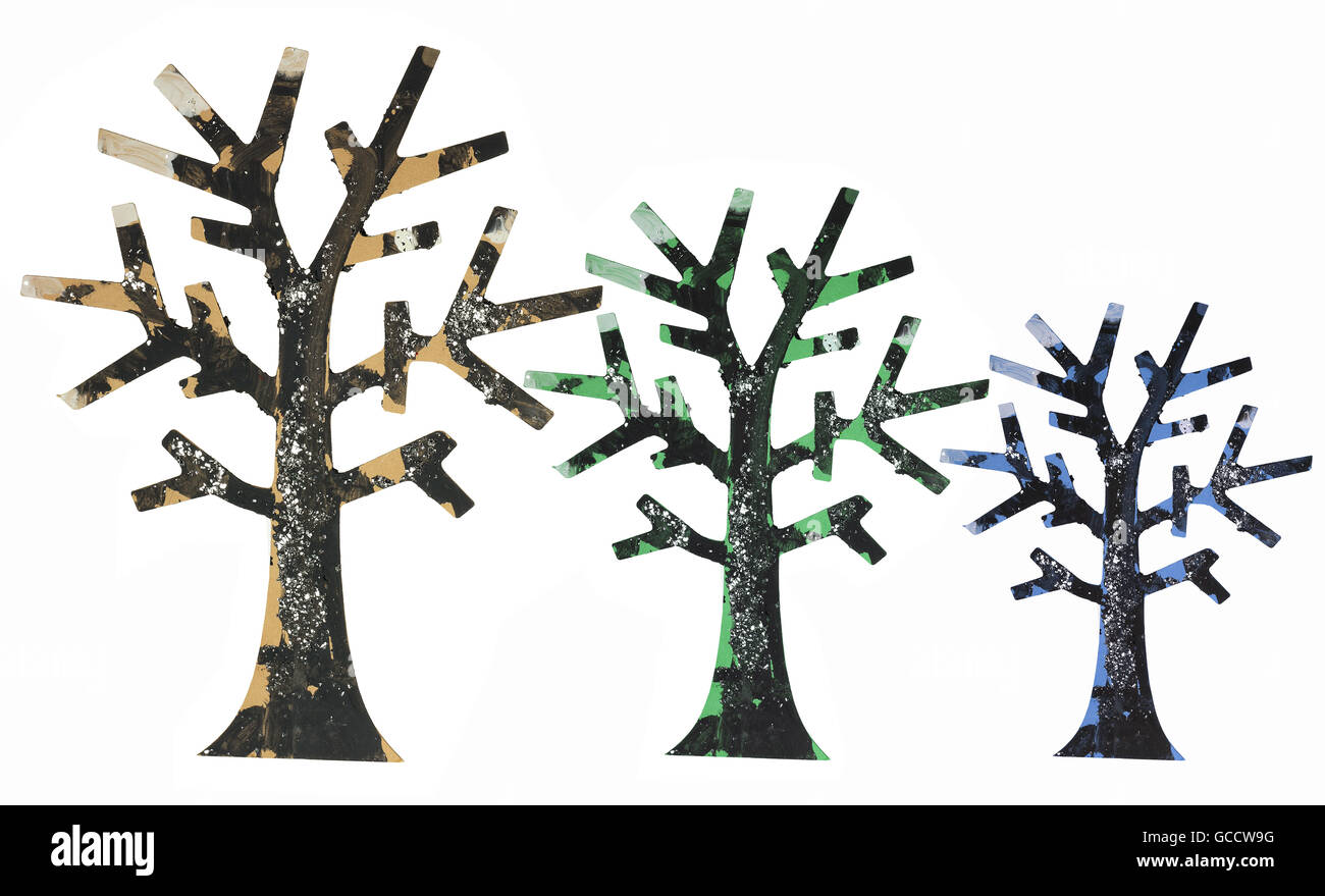 Albero miniaturizzato ornamenti Foto Stock Albero miniaturizzato ornamenti Foto Stock