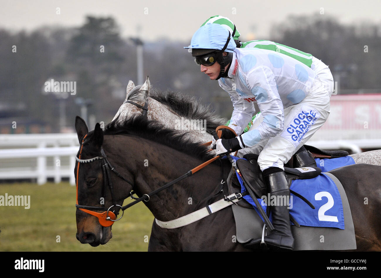 Monaco dominicano guidato da Daryl Jacob durante l'handicap Thales Inseguimento Foto Stock Monaco dominicano guidato da Daryl Jacob durante l'handicap Thales Inseguimento Foto Stock