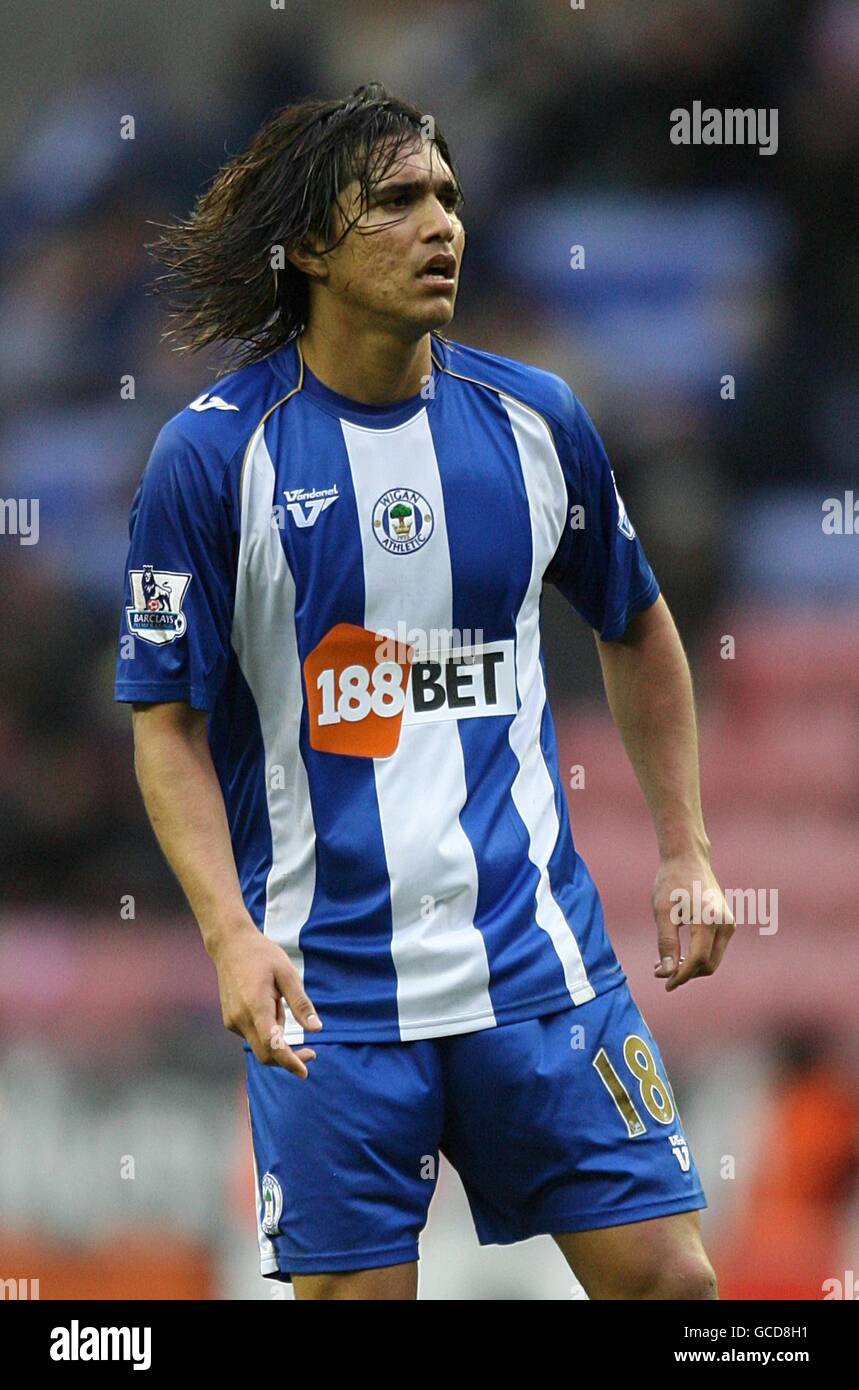 Calcio - Barclays Premier League - Wigan Athletic / Burnley - DW Stadium. Marcelo Moreno, atletico di Wigan Foto Stock