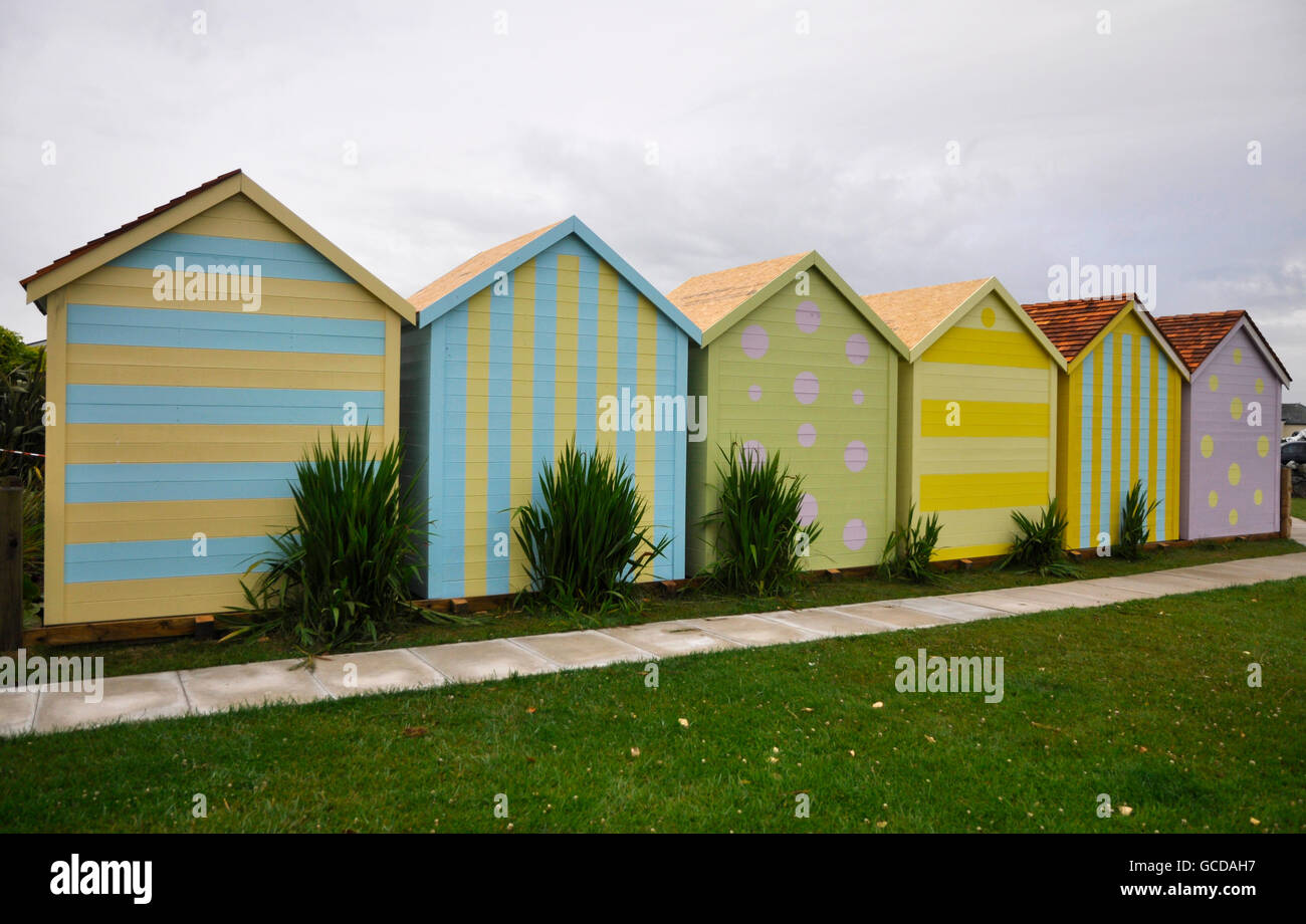 Pittoresca spiaggia di capanne Foto Stock