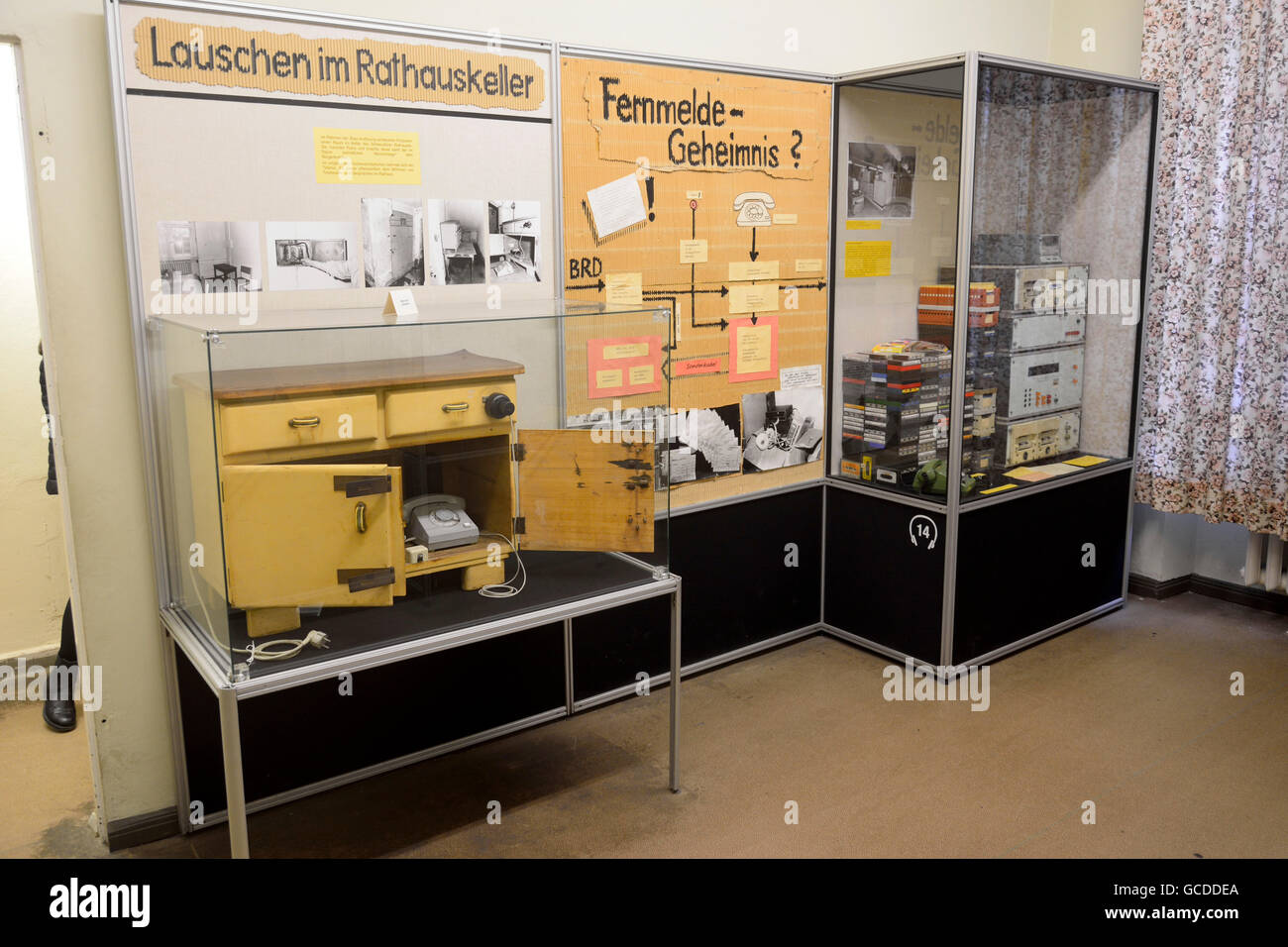 Il display in Stasi Museum di Lipsia, in Germania, Foto Stock