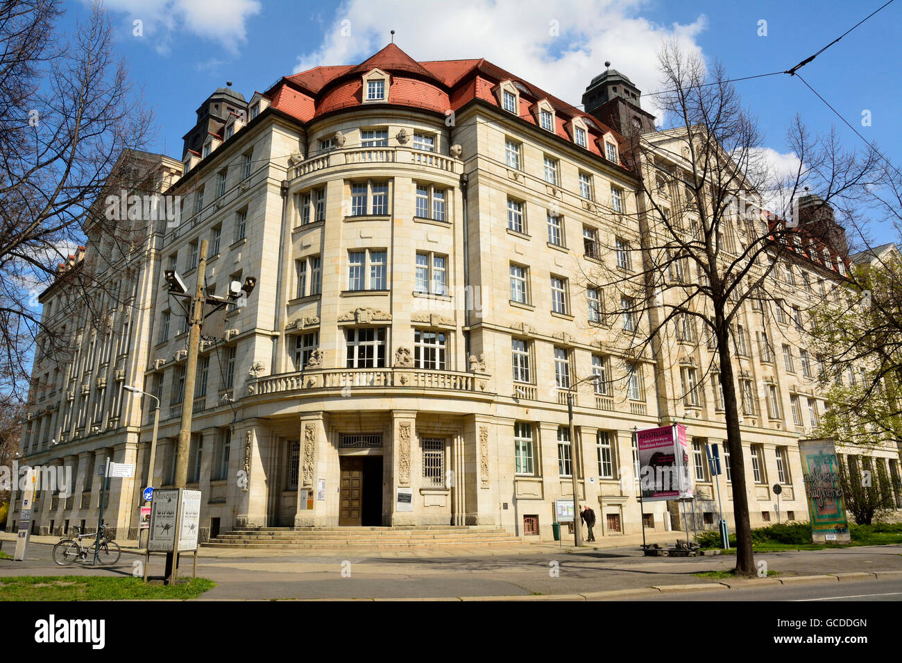 La Runde Ecke edificio sul Dittrichring street, Lipsia, Germania Foto Stock