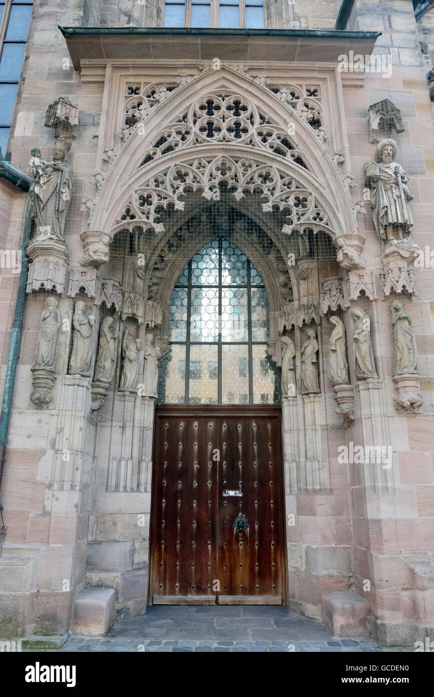 St Sebalduskirche a Norimberga Foto Stock