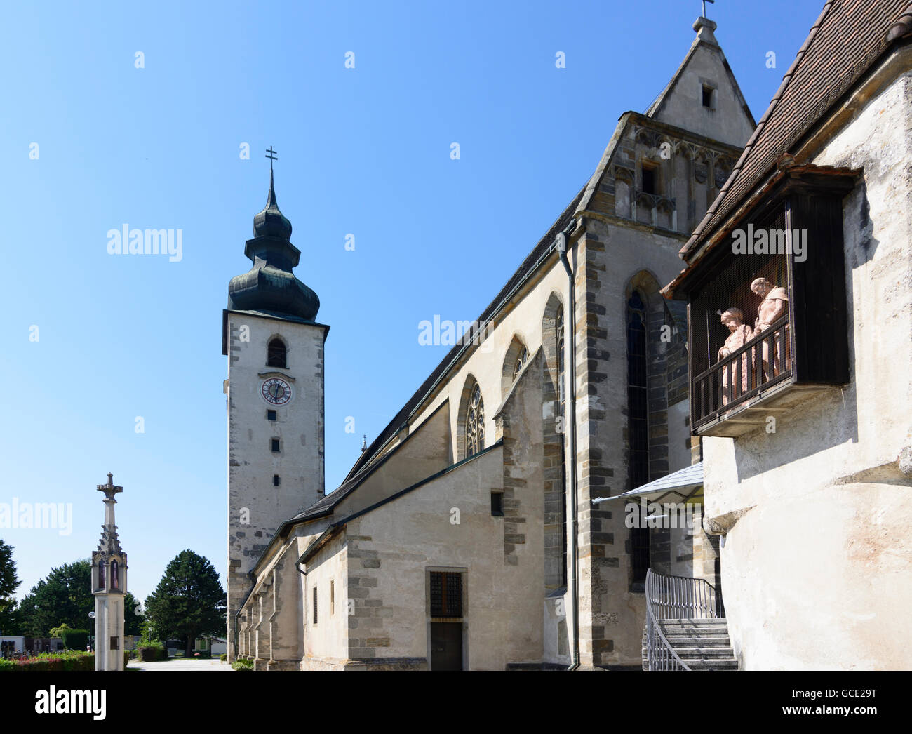 Enns Basilica di San Lorenzo ( Lorch Basilica ) , destra ossario con Ecce Homo gruppo Austria Oberösterreich, Austria superiore Foto Stock