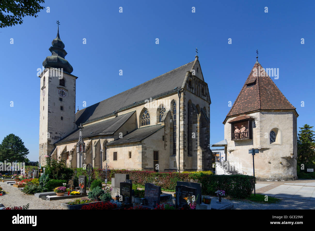 Enns Basilica di San Lorenzo ( Lorch Basilica ) , destra ossario con Ecce Homo gruppo Austria Oberösterreich, Austria superiore Foto Stock