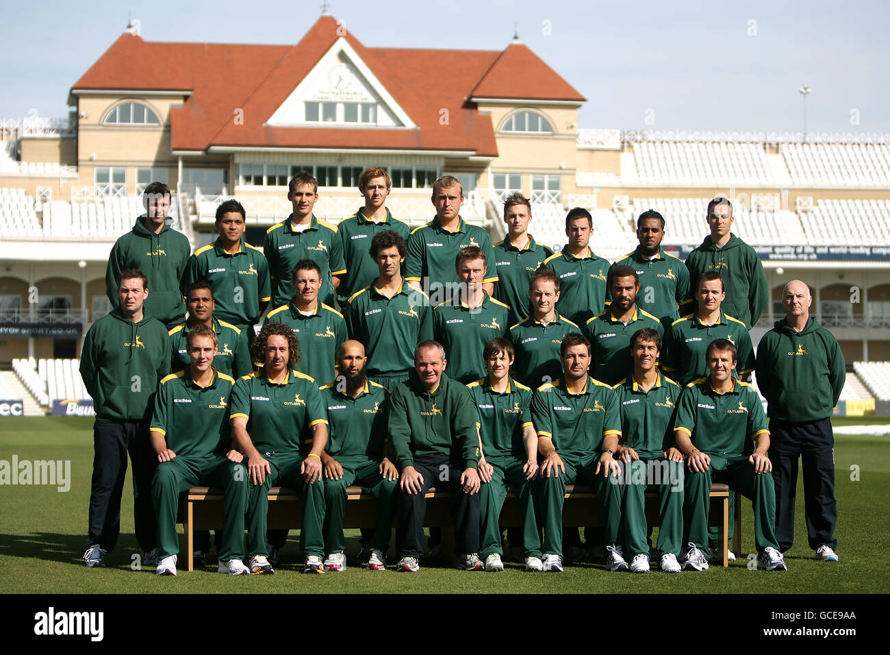 Cricket - Liverpool Victoria County Championship - Nottinghamshire Photocall 2010 - Trent Bridge. Gruppo del team Nottinghamshire Foto Stock