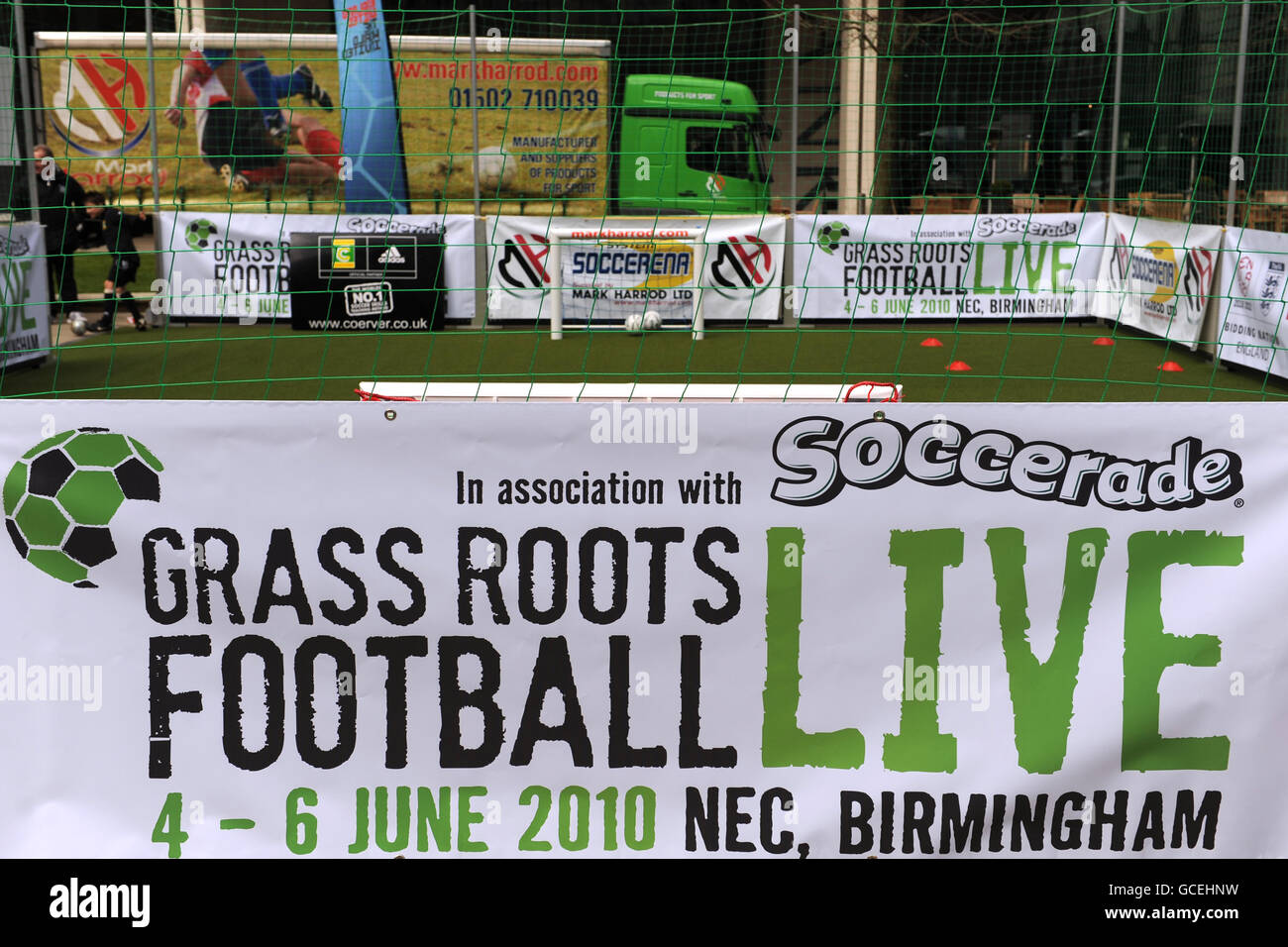 Calcio - Grass Roots Football Live Launch Event - Brindley Place - Birmingham. Vista generale della segnaletica per l'evento Grass Roots Football Live al NEC di Birmingham Foto Stock