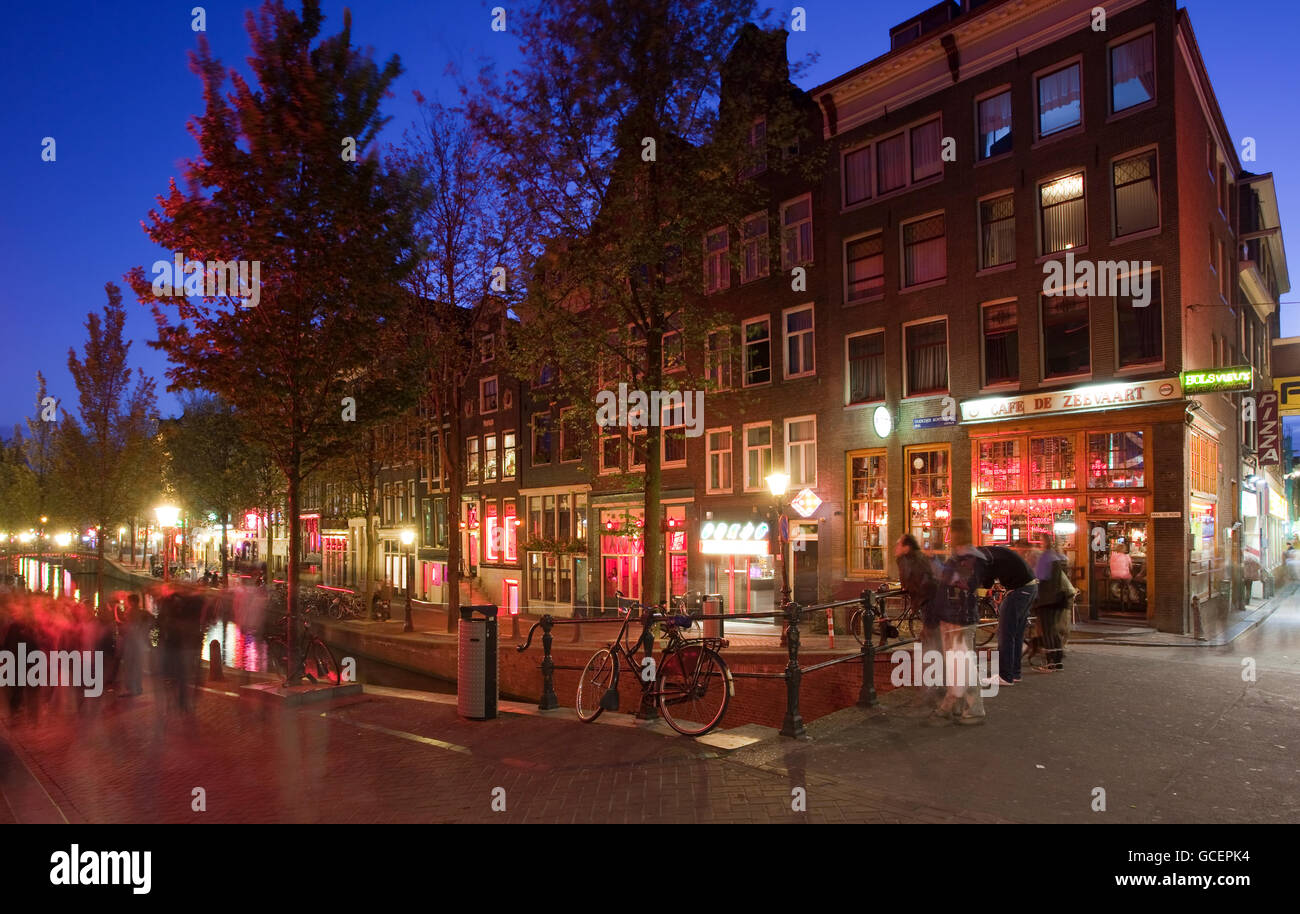 Il quartiere a luci rosse, Wallen, Amsterdam, Olanda, Paesi Bassi, Europa Foto Stock