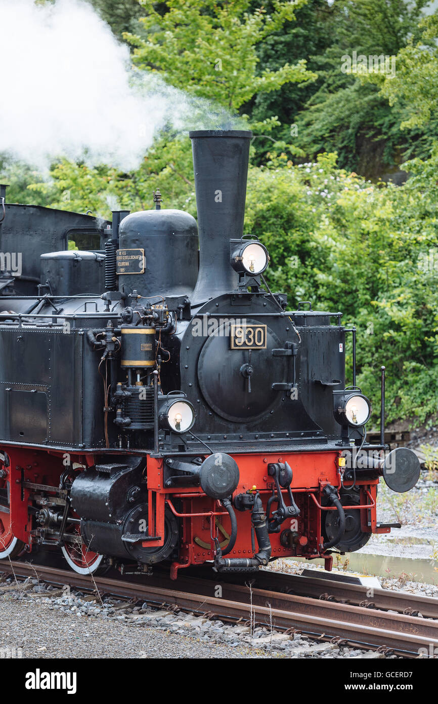 Storico del motore a vapore Feuriger Elias, Korntal-Münchingen, Baden-Württemberg Foto Stock