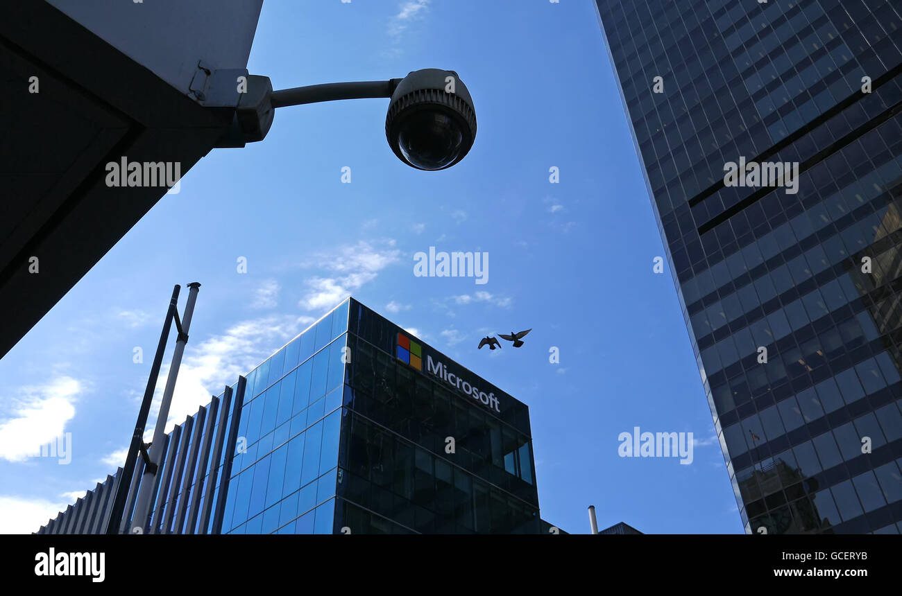 Vancouver, BC, Canada - 22 Aprile 2016 : Microsoft edifici aziendali in Vancouver BC Canada. Foto Stock