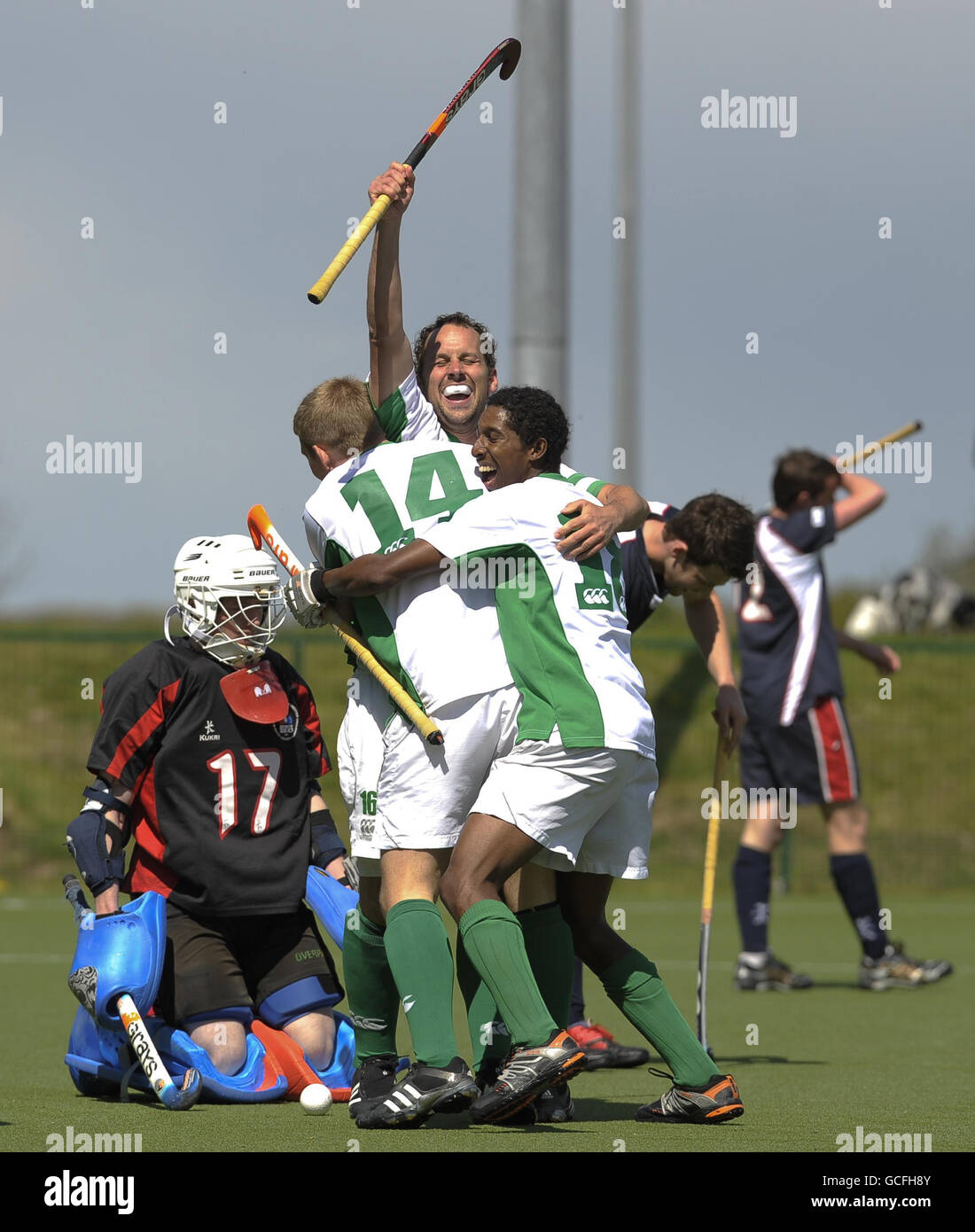 Hockey - English Hockey League - Canterbury v Brooklands MU - Cannock Hockey Club Foto Stock