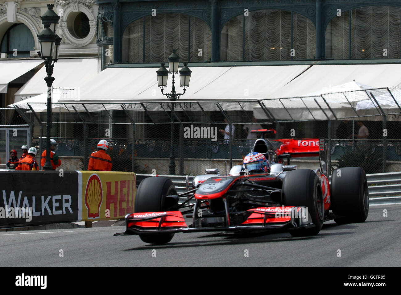 Formula uno Motor Racing - Gran Premio di Monaco - Practice e Qualifiche - circuito di Monaco. Jenson Button (GBR), McLaren. Foto Stock