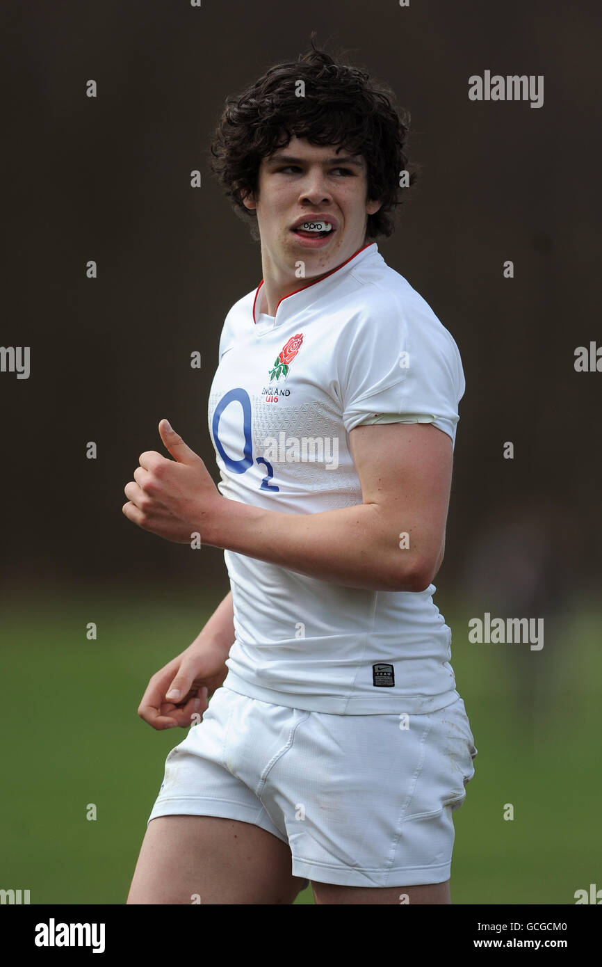 Rugby Union - Wellington International Festival - Inghilterra U16A / Francia A - Wellington College. Giordania marito, Inghilterra U16A. Foto Stock