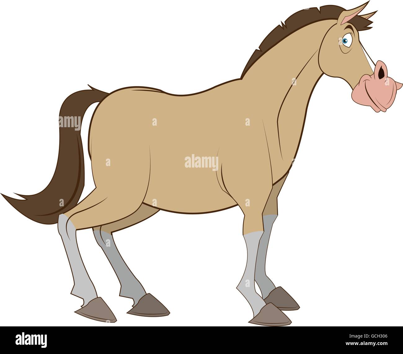 Cavallo icona cartoon Illustrazione Vettoriale