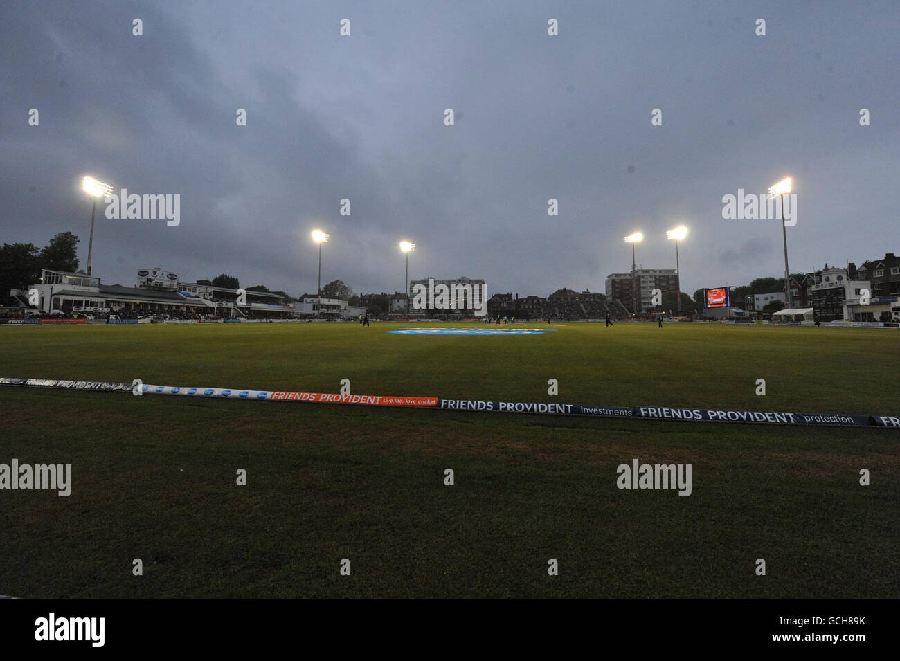 Cricket - Friends Provident T20 - Sussex v Somerset - County Ground. Una visione generale durante la partita degli amici provvidenti T20 al County Ground, Hove. Foto Stock