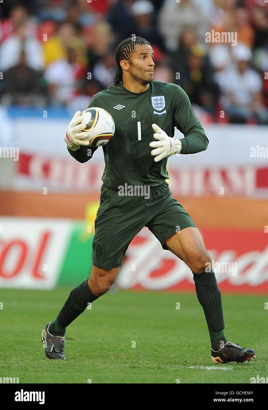 Calcio - Coppa del mondo FIFA Sud Africa 2010 - Gruppo C - Slovenia /  Inghilterra - Nelson Mandela Bay Stadium. David James, portiere  dell'Inghilterra Foto stock - Alamy