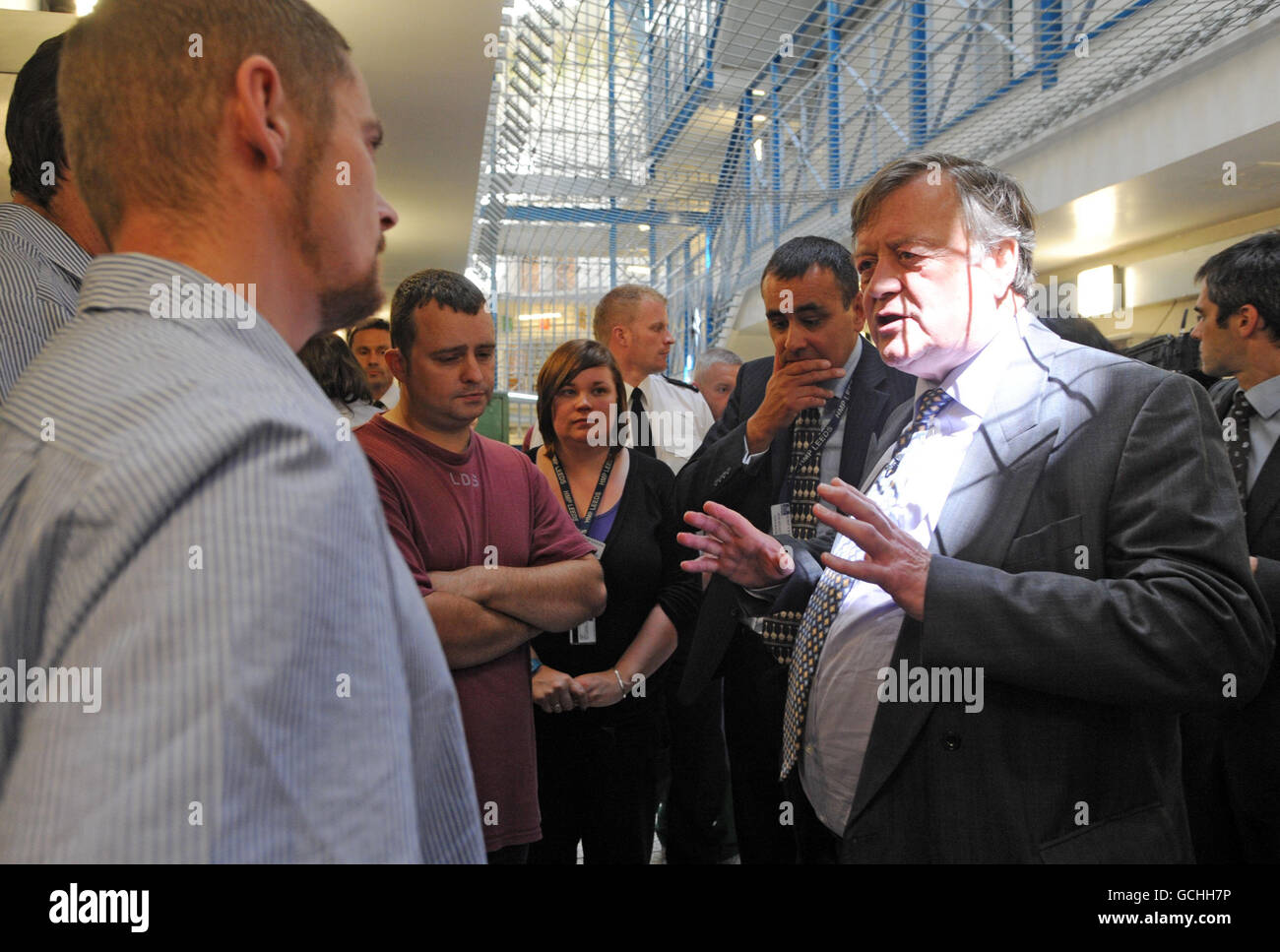 Giustizia Segretario visite prigione di Leeds Foto Stock